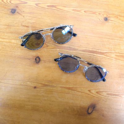 yFlip up type circle metal glasses -Limited-z23SS001GSP*121摜8