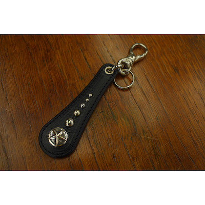 【SILVER STAR CONCHO LEATHER KEY RING】21AW021LAL*121