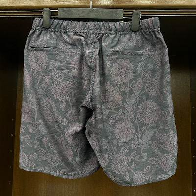 yFLOWER JACQUARD CHAMBRAY EASY SHORTSz25SS007JQ*121摜2