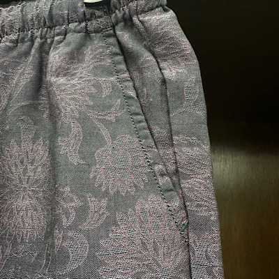 yFLOWER JACQUARD CHAMBRAY EASY SHORTSz25SS007JQ*121摜4