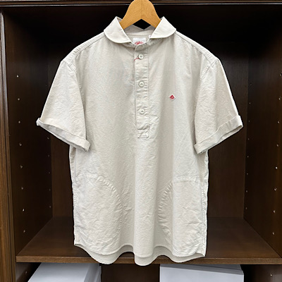 yMENfS OXFORD ROUND COLLAR SHORT SLEEVE PULLOVER SHIRT PLAINzDT-B0284SOX*121