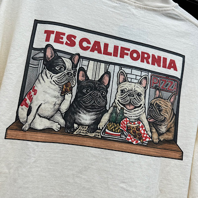yTES CALIFORNIA PIZZA DINER LONG SLEEVE T-SHIRTz25774328*121摜7